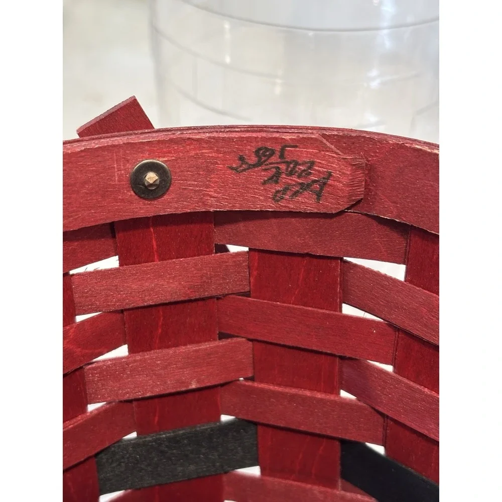 Longaberger Santa Belly Beverage Wine Basket Protector 8